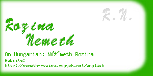 rozina nemeth business card